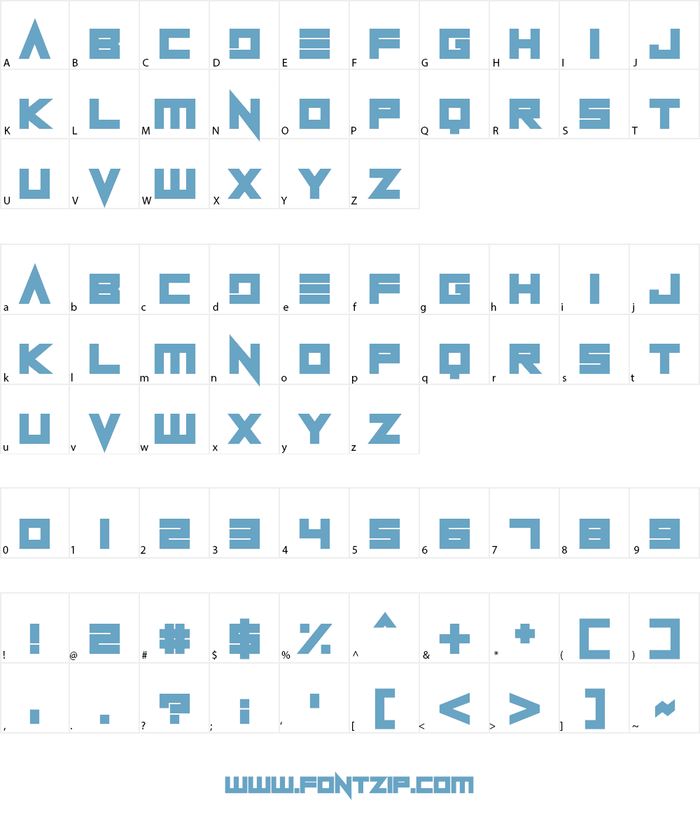 Never Surrender Font Character